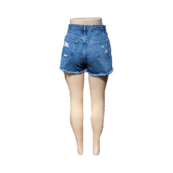 NWT DISTRESSED JEAN SHORTS - Picture 2 of 4